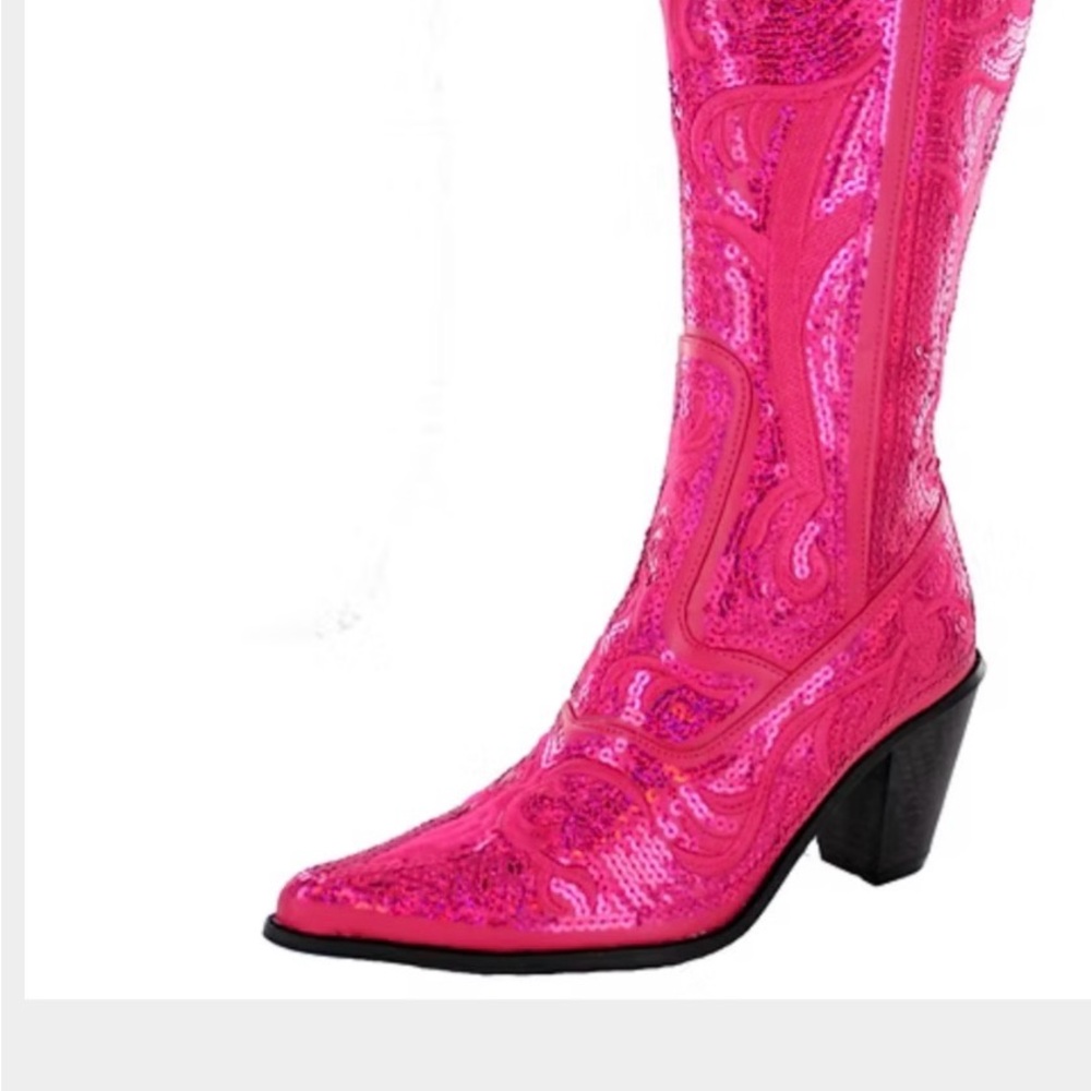 Helens Heart Fuchsia Pink Sequin Women's Boots